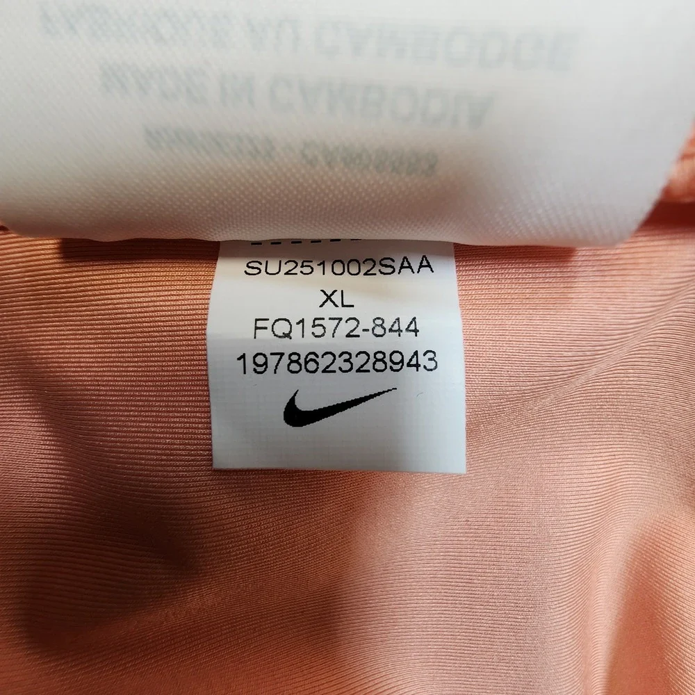 Nike Golf Sleeveless Polo Shirt Womens XL Peach‎ Slim Fit Pickleball Tennis NEW - Picture 4 of 9